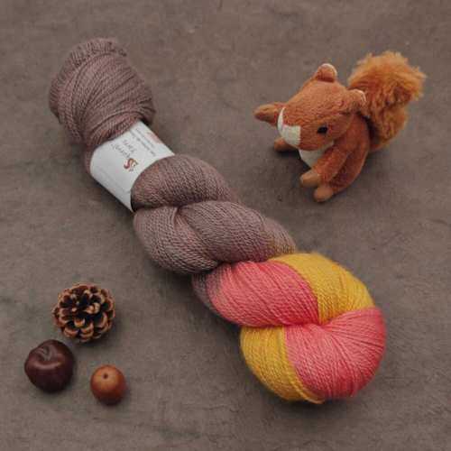 Collection Pooling - Kit N°2 Jardin fleuri - Marrons grillés/Mangue/Sorbet papaye (écheveau en stock)