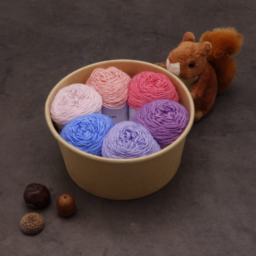 Knit Bowl Amande Fing 6x25g Bleus-Violets-Roses