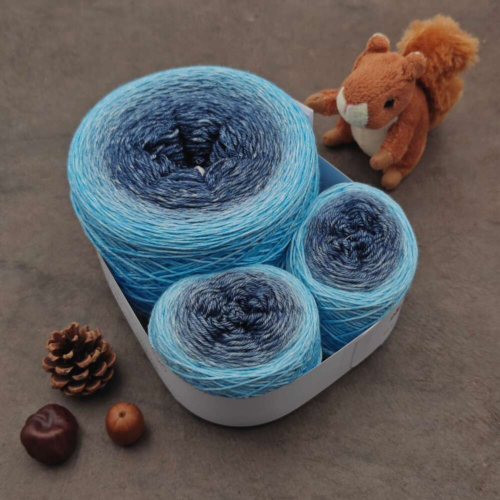 Kit Gradient Sweater - Merisier Fing - Ciel d'été / Abysses Gradient - 350g