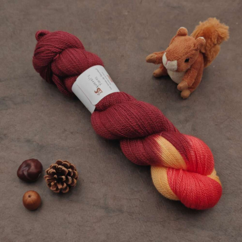 Collection Pooling - Kit N°2 Jardin fleuri - Grenat/Amaryllis/Sorbet à l'orange (écheveau en stock)